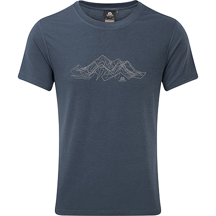 Mountain Equipment Groundup Mountain Tee - Mens, Denim Blue, Small, ME-004028-DNB-S,