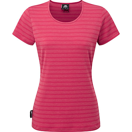 Mountain Equipment Groundup W Stripe Tee - Womens, Poppy, Medium, ME-001554-01321-12