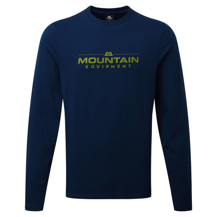 Mountain Equipment Logo Long Sleeve Tee - Men's, Marine, Small ME-002296-01201-S