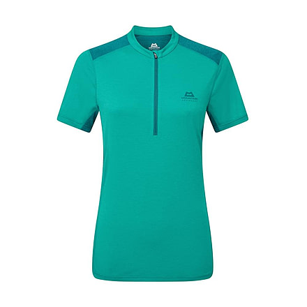 Mountain Equipment Nava Short Sleeve Zip T - Womens, Jade/Spruce, 8, 01825 Jade/Spruce8