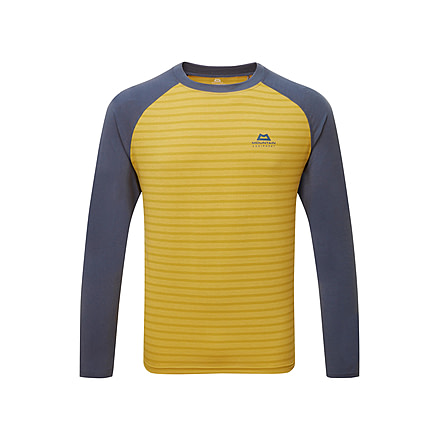 Mountain Equipment Redline LS Tee - Mens, Acid Stripe/Denim, Small, 01652 Acidstripe/DenimS