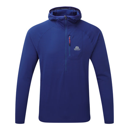 Mountain Equipment Solar Eclipse Hooded Zip Tee - Mens, Sodalite Blue, Large ME-002947 Sodalite Blue L NA