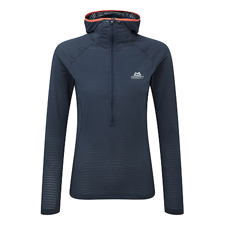 Mountain Equipment Solar Eclipse  Hooded Zip Tee - Womens, Blue Nights, 10 ME-002949 Blue Nights 10 NA