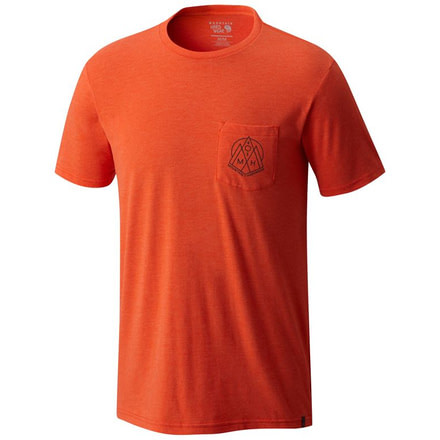 Mountain Hardwear 3 Peaks Short Sleeve Pocket T-Shirt - Men's, Heather State Orange, M 1764381843-M