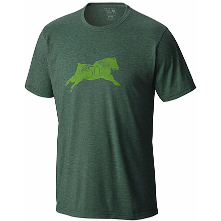 Mountain Hardwear 50 Percent Goat Short Sleeve T - Men's-Heather Forest-X-Large