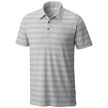Mountain Hardwear ADL Striped Short Sleeve Polo - Men's -Heather Manta Grey-Small