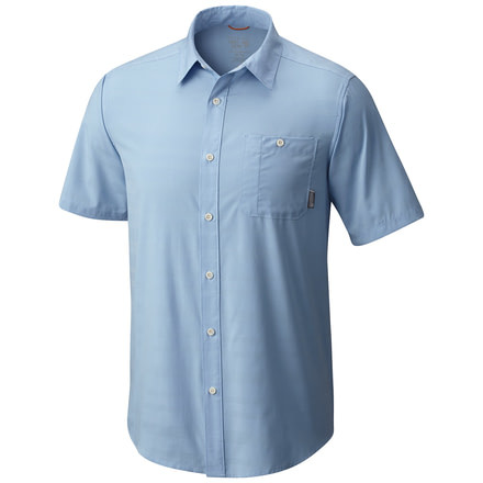 Mountain Hardwear Air Tech AC Stripe Short Sleeve Shirt-Grey Goose-Small