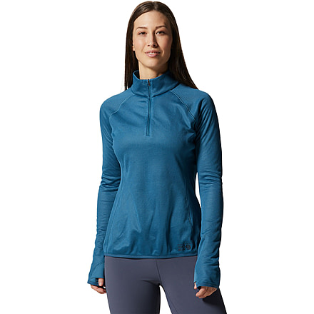Mountain Hardwear AirMesh 1/2 Zip Top - Womens, Caspian, Extra Small, 1956571442-XS
