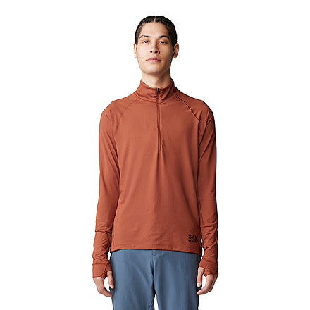 Mountain Hardwear Butter Up Half Zip Top - Mens, Iron Oxide, Large, 2084661218-L