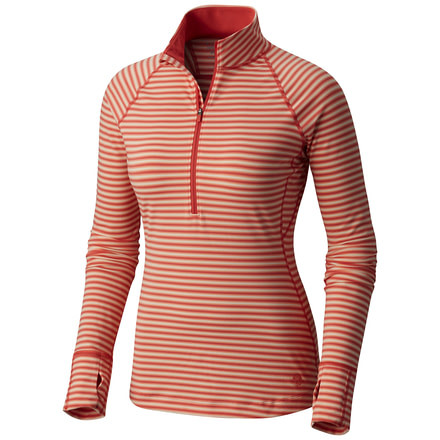 Mountain Hardwear Butterlicious Stripe Long Sleeve 1/2 Zip - Women's-Crab Legs-Medium