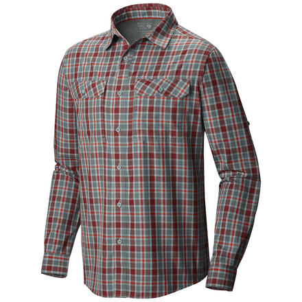 Mountain Hardwear Canyon Plaid Long Sleeve Shirt - Men's-Thunderhead Grey-Large
