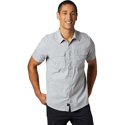 Mountain Hardwear Canyon Pro Short Sleeve Shirt - Mens, Steam, Medium, 1764301088-M