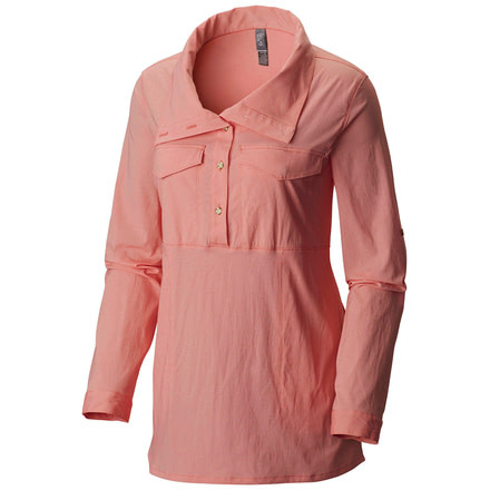 Mountain Hardwear Citypass Long Sleeve Popover - Women's-Paradise Pink-Small