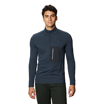 Mountain Hardwear Cragger 2 1/2 Zip Long Sleeve - Men's, Light Storm, Medium, OM9820054-M