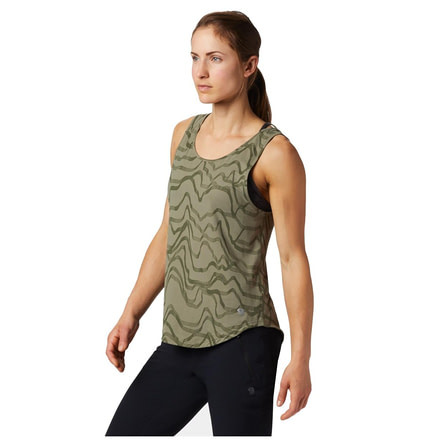 Mountain Hardwear Crater Lake Tank - Womens, Light Army, Medium, 1829691333-M