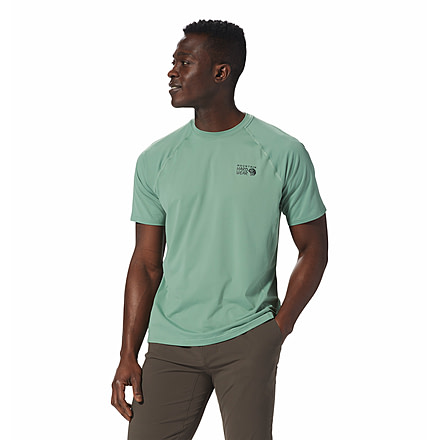 Mountain Hardwear CraterLake Short Sleeve Top - Mens, Aloe, Extra Large, 1982431358-Aloe-XL