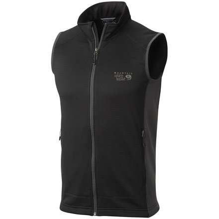 Mountain Hardwear Desna Grid Vest - Mens -Black/Shark-Medium