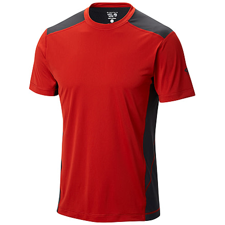 Mountain Hardwear DryHiker Justo Short Sleeve T - Mens-Flame-Small