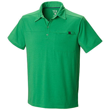 Mountain Hardwear DryTraveler Solid Short Sleeve Polo - Men's-Fuse Green-Small