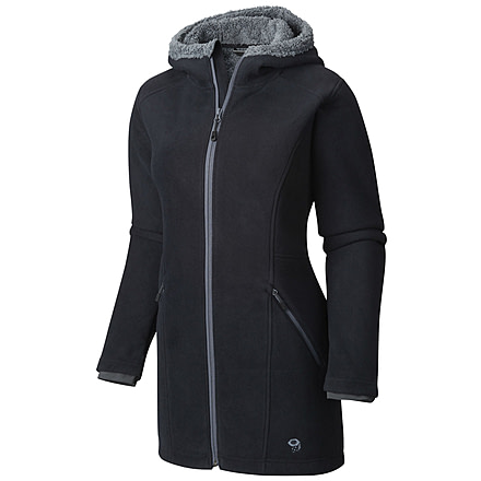 Mountain Hardwear Dual Fleece Hooded Parka - Womens-Black/Graphite-Small
