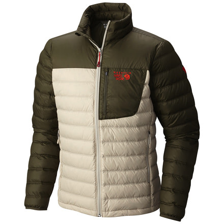 Mountain Hardwear Dynotherm Down Jacket - Men's-Fossil/Peatmoss-Medium