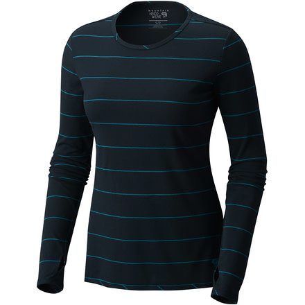 Mountain Hardwear Everyday Perfect Long Sleeve Crew - Women's-Blue Spruce-Large