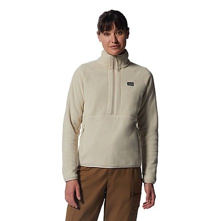 Mountain Hardwear Explore Fleece Half Zip - Womens, Wild Oyster, Large, 2002641284-Wild Oyster-L