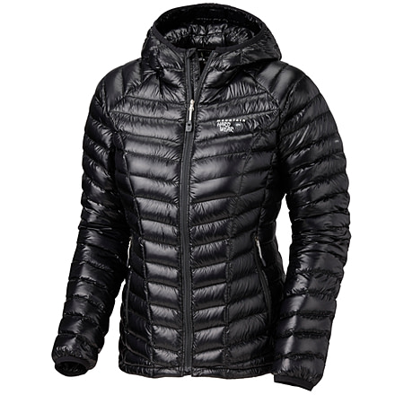 Mountain Hardwear Ghost Whisperer Down Hooded Jacket Clearance - Women's-Black-X-Small
