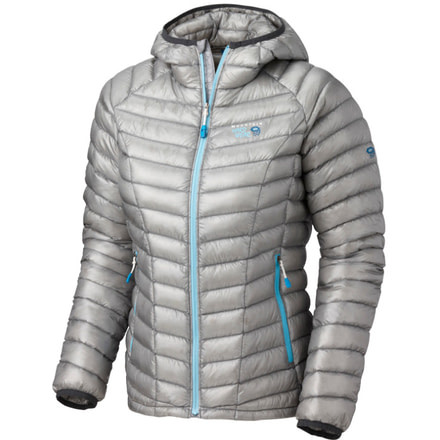 Mountain Hardwear Ghost Whisperer Down Hooded Jacket Clearance - Women's-Steam-Small