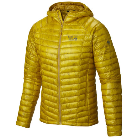 Mountain Hardwear Ghost Whisperer Hooded Down Jacket - Men's-Electron Yellow-Large