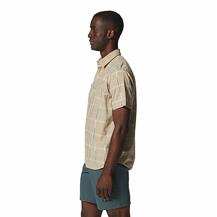 Mountain Hardwear Grove Hide Out Short Sleeve Shirt - Mens, Badlands Windowpane Ikat, Large, 1986831371-Bt-L