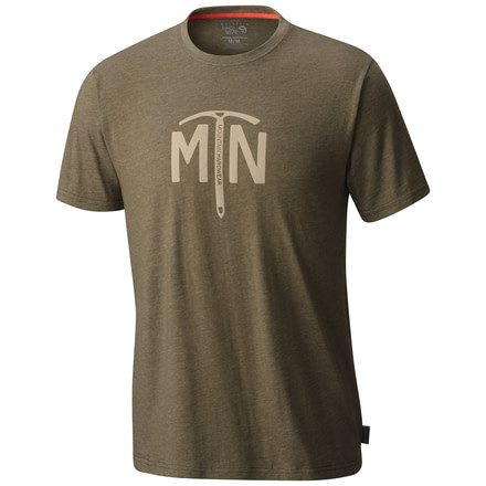 Mountain Hardwear Hardwear Ice Axe Short Sleeve Tee - Men's-Heather Stone Green-Small