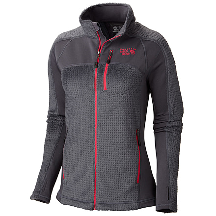 Mountain Hardwear Hoodless Monkey Woman Grid Jacket - Women's-Graphite/Bright Rose-Small