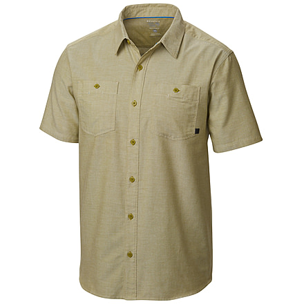 Mountain Hardwear Huxley Short Sleeve Shirt - Mens-Python Green-Large
