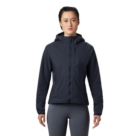 Mountain Hardwear Kor Cirrus Hybrid Hoody - Women's, Dark Zinc, Medium, OL8604406-M