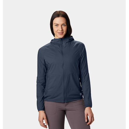 Mountain Hardwear Kor Preshell Hoody - Womens, Zinc, Large, 1828391492-L
