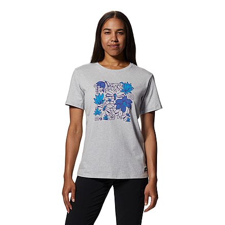 Mountain Hardwear Logo in a Box Short Sleeve T-Shirts - Womens, Hardwear Grey H, Small, 1989381058-HS