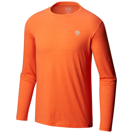 Mountain Hardwear MHW Logo Long Sleeve T - Mens, Heather State Orange, Medium, 1817791843-M