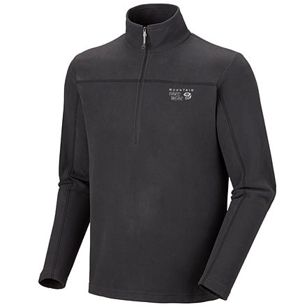 Mountain Hardwear Microchill Zip T - Men's-Black-X-Large