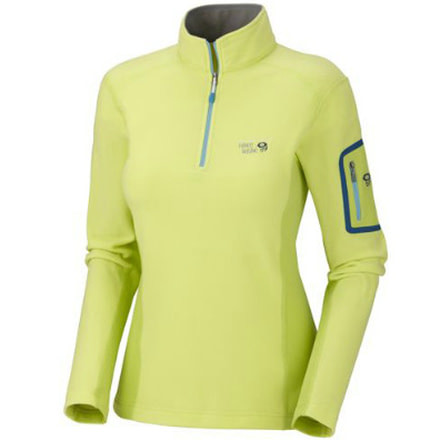Mountain Hardwear Microstretch Zip T - Women's-Neon Light-Small