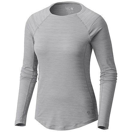 Mountain Hardwear Mighty Stripe Long Sleeve T - Women's-Steam-X-Large