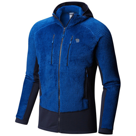Mountain Hardwear Monkey Grid Hooded Fleece Jacket - Mens, Nightfall Blue, Small, 1793001448-S