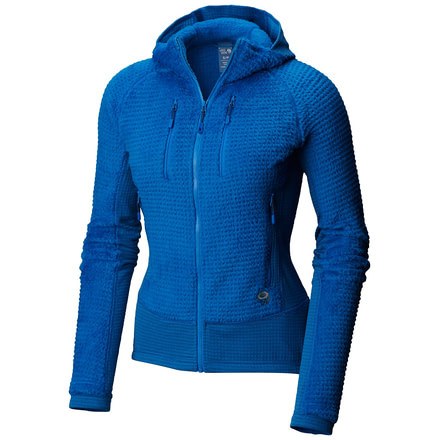Mountain Hardwear Monkey Grid Hooded Fleece Jacket - Womens, Prism Blue, Medium, 1792951453-M