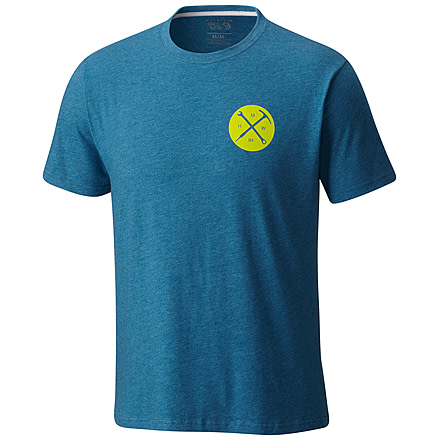 Mountain Hardwear Mountain Mechanic Crest Short Sleeve Shirt - Men's-Heather Phoenix Blue-XX-Large