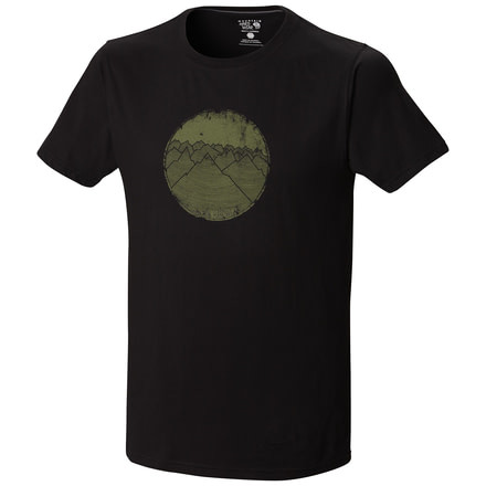 Mountain Hardwear Mountain Thumbprint Short Sleeve T - Men's-Black-Small