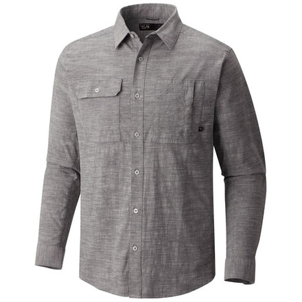 Mountain Hardwear Outpost Long Sleeve Shirt - Men's, Stealth Grey, S 1771451006-S