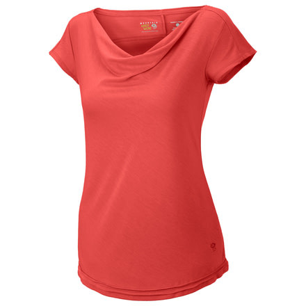 Mountain Hardwear Pandra Cowlneck Cap Sleeve Tee - Women's-Shark-Small