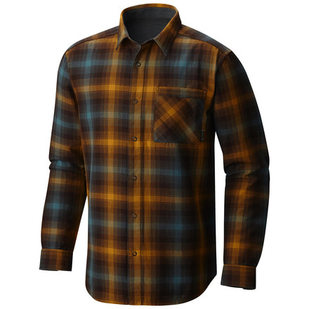 Mountain Hardwear Reversible Flannel Plaid Long Sleeve Shirt - Men's-Golden Brown-Small