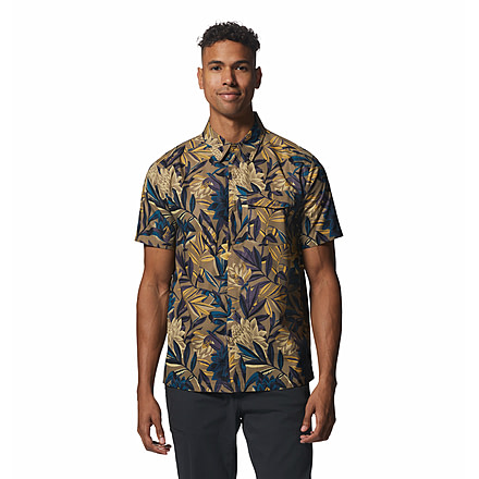 Mountain Hardwear Shade Lite Short Sleeve Shirt - Mens, Trail Dust Tropicali Print, Small, 1982371250-Tt-S