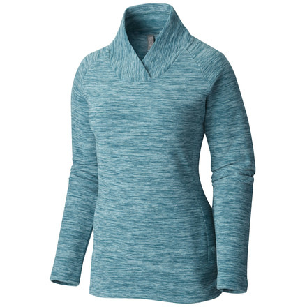 Snowpass Fleece Pullover - Womens-Heather Teal Green-Small